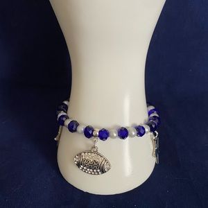 Dallas Cowboys Beaded Bracelet with Charm